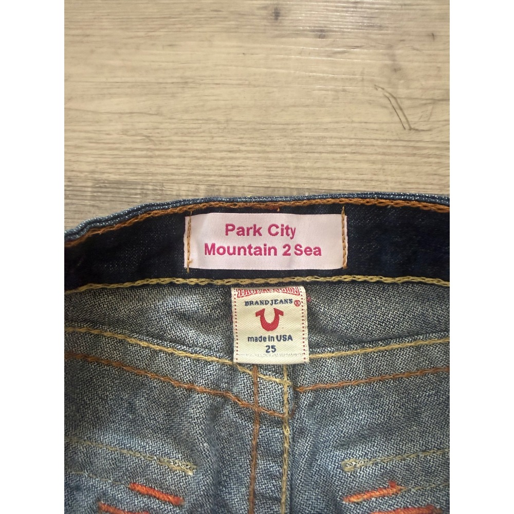 Custom True Religion Faux Fur & Beaded Y2K Jeans – Size 25 - Picture 5 of 6